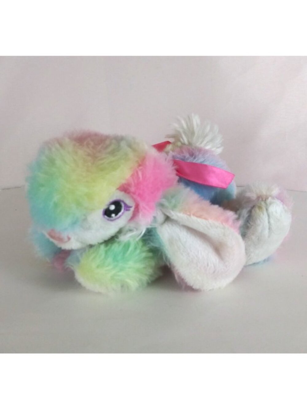 Way To Celebrate! Happy Floppy Hopster Rainbow Bunny Rabbit 7" Plush